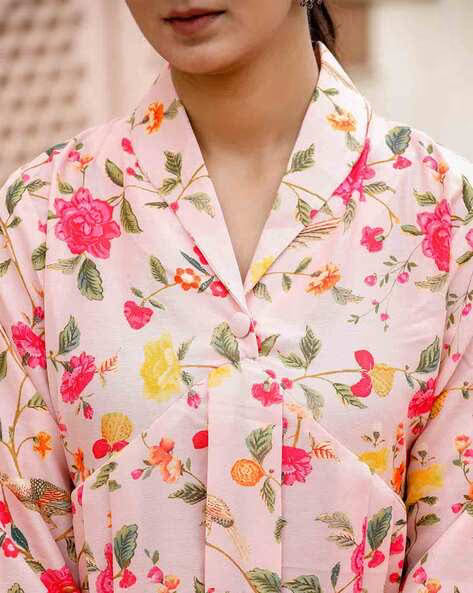 Women Floral Print Tunic & Trousers Set